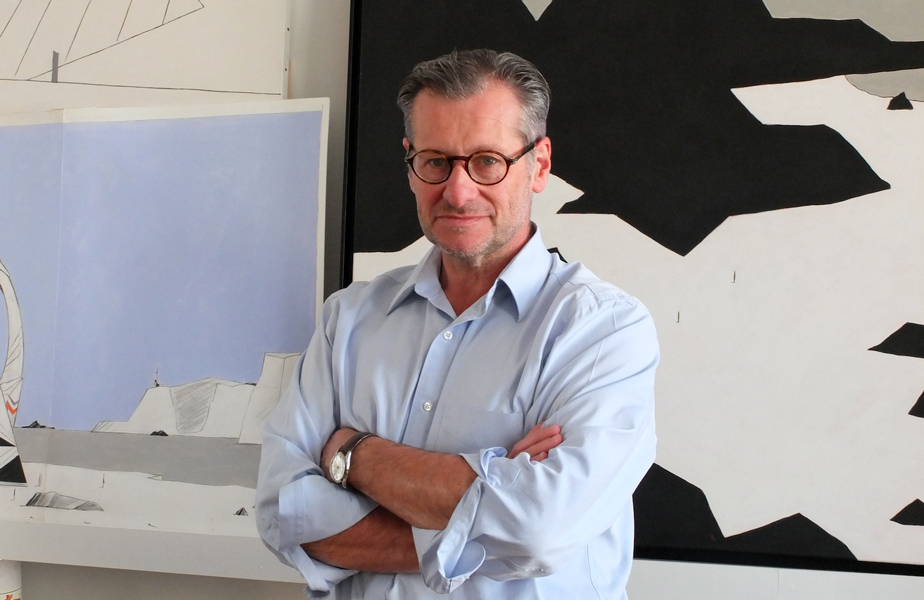 François Avril dans son atelier - Juillet 2021 - (c) photo Gloria Avril