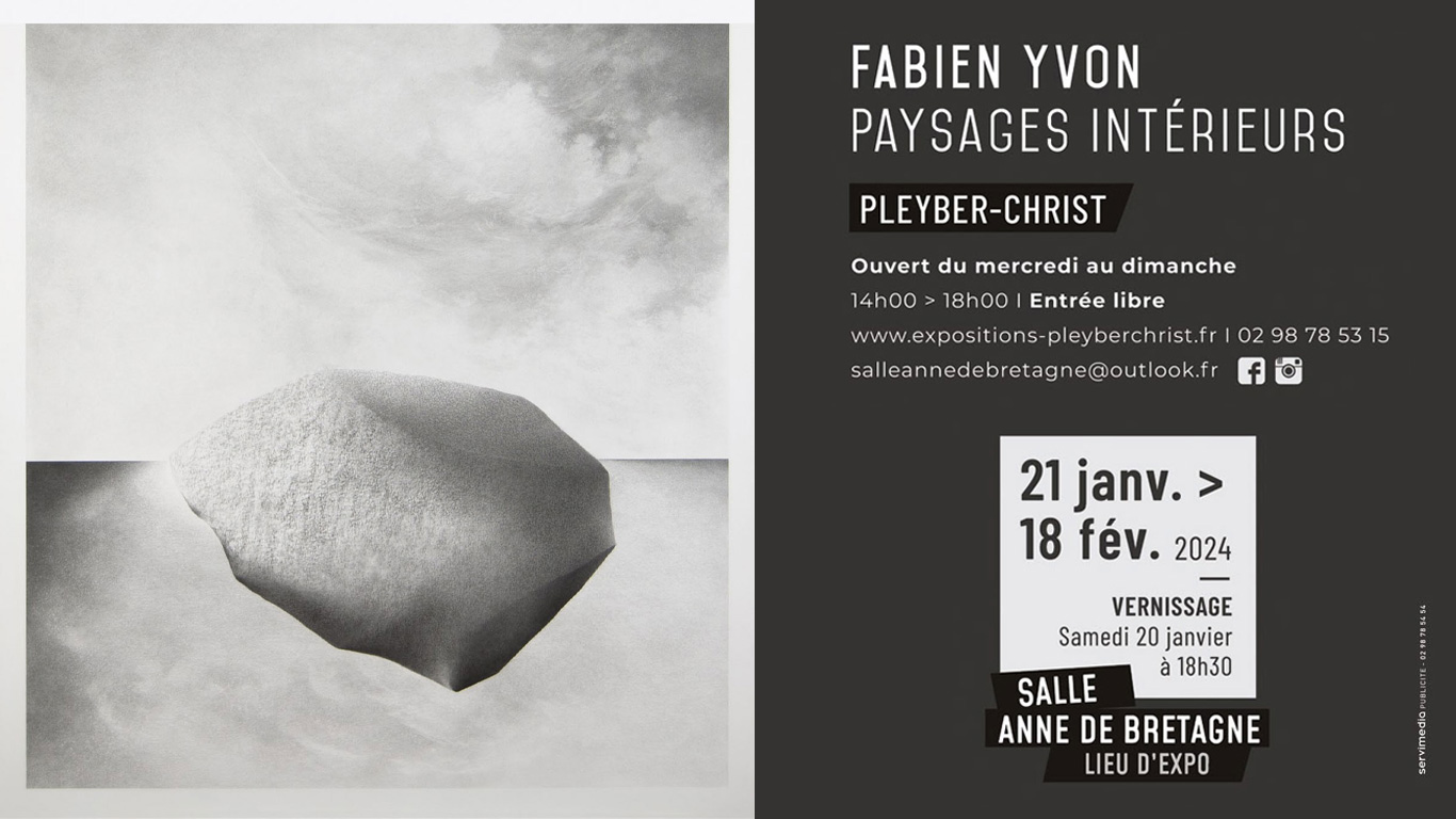 Présentation de l'exposition de Fabien Yvon à Pleyber-Christ en janvier 2024